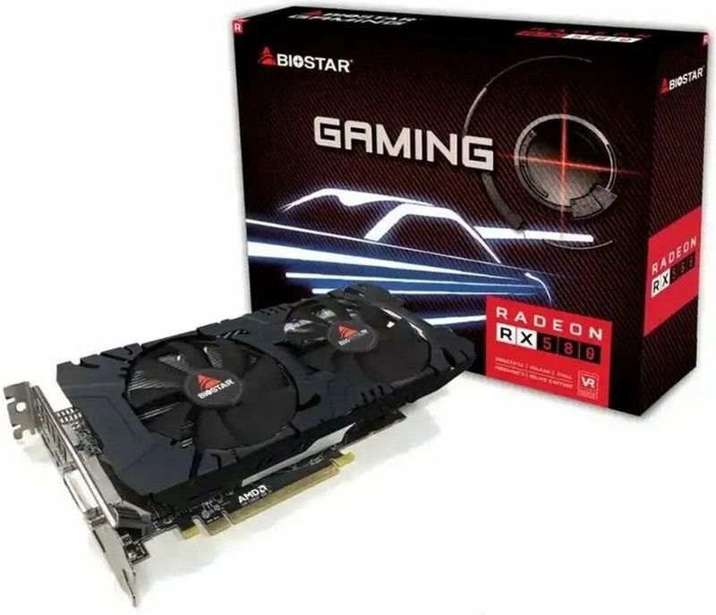 Biostar - Radeon RX 580 - Videokaart - 8GB GDDR5 - Zwart