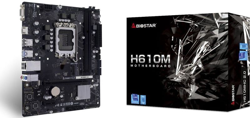 Biostar - H610MHC 2.0 - Moederbord - mATX - Ondersteunt DDR4-RAM