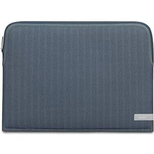 Moshi Pluma Laptop Sleeve zachte hoes voor MacBook Pro/Air 13 inch (2020), denim blauw