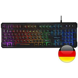 Mars Gaming MK218, gaming toetsenbord RGB H-Mech, 9 RGB-effecten, Taal: Duits