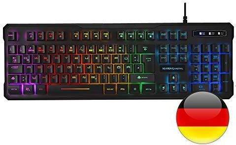 Mars Gaming MK218EN (DE, Bedraad), Toetsenbord, Zwart