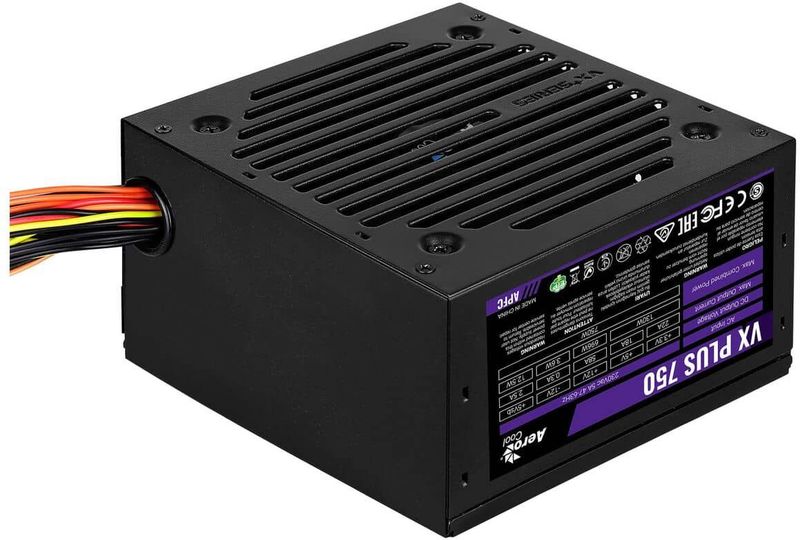AeroCool VX PLUS 750 - strømforsynin (750 W), PC-voedingseenheid, Zwart