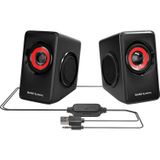 Mars Gaming - MS1 - Luidsprekers - Zwart & Rood - 10 Watt