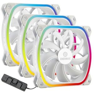 ENERMAX SQUA RGB pc-behuizingsventilator, wit, 3 stuks