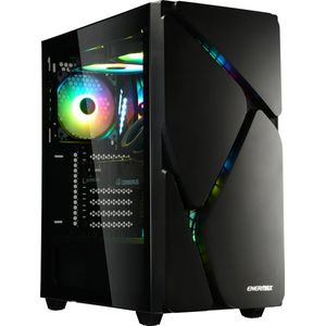 ENERMAX Marbleshell MS30 zwart – pc-behuizing gamer ARGB – middelgrote toren ATX raam van gehard glas – ARGB-ventilator