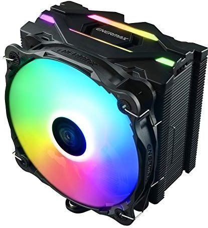 Enermax ETS-F40-FS ARGB CPU-koeler +200W TDP voor Intel/AMD Ryzen, 14 cm PWM High-Pressure Silent ARGB ventilator; ETS-F40-BK-ARGB, zwart