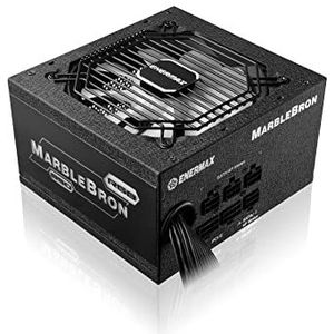 Enermax MARBLEBRON ATX ARGB Gaming PC voeding 850W 80Plus Brons (Semi Modular) platte bandkabel, EMB850EWT-RGB, zwart