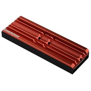 ENERMAX M.2 2280 SSD Aluminium Kühlkörper für PS5/PC; doppelseitig inkl. Wärmeleitpads; ESC001-B, rot