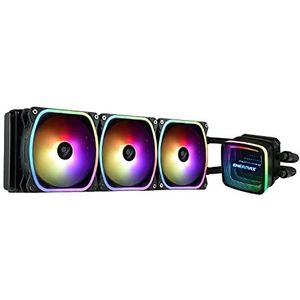 Enermax - Aquafusion ADV ARGB 360 AIO CPU Waterkoeling - Zwart - 380W+ TDP - 3 x SquA RGB ADV 120 PWM Ventilatoren
