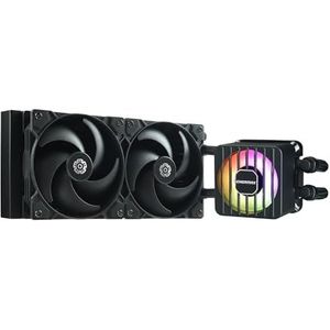 ENERMAX LIQMAXFLO SR 240mm Vloeibare CPU Koeler (LGA 1700, AM5/AM4); Xtreme Dubbele Kamerpomp tot 3000RPM; 60mm ARGB VRM-Ventilator; 350W+ TDP; Druk-Geoptimaliseerd Stille 2 * 120mm PWM Ventilator