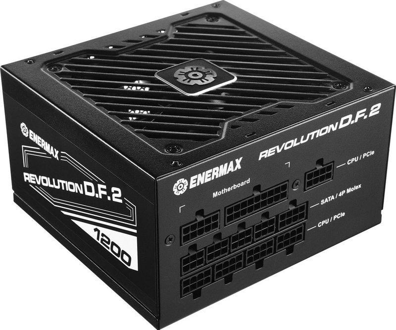 ENERMAX Revolution D.F. 2 - ATX Compact Gaming & Streaming PC Voeding - Zwart - 1200W - 80Plus Gold