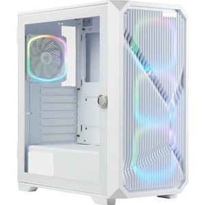 Enermax ENERPAZO EP237 - ATX Mid Tower Gaming PC-behuizing Snow White - incl. 4 x SquA R.G.B White PWM 12cm ventilator - 2x USB 3.2 Gen1-1x USB2.0; ECA-EP237-WW-ARGB