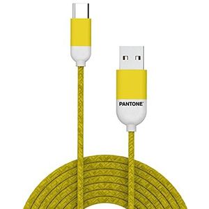 Celly PTTC0015Y Pantone type C-kabel, uitgang 2,4 A, lengte 1 m, geel