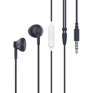 Celly Pantone Line In-ear hoofdtelefoon met druppelcapsules, afstandsbediening en geïntegreerde microfoon, kabellengte 1 m, 3,5 mm jackstekker, marineblauw