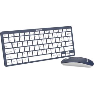 Pantone Toetsenbord met muis (IT, Draadloze), Toetsenbord, Blauw