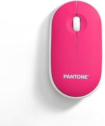 Pantone - Draadloze Muis - Roze - Wit - Geruisloze Klikfunctie