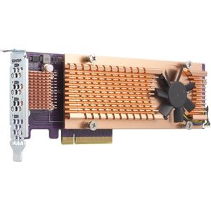 QNAP QM2-4P-384 PCIe Interfacekaart - Intern - M.2 SSD Ondersteuning