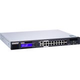 QNAP QGD-1600P Managed Gigabit Ethernet (10/100/1000) Power over Ethernet (PoE) 1U Zwart, Grijs