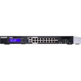 QNAP QGD-1600P Managed Gigabit Ethernet (10/100/1000) Power over Ethernet (PoE) 1U Zwart, Grijs