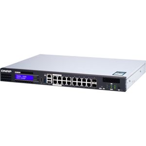 QNAP QGD-1600P Managed Gigabit Ethernet (10/100/1000) Power over Ethernet (PoE) 1U Zwart, Grijs