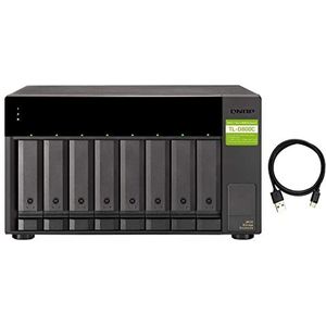 QNAP TL-D800C 8 Bay Desktop JBOD Storage Enclosure - USB 3.2 Gen 2 Type-C zwart