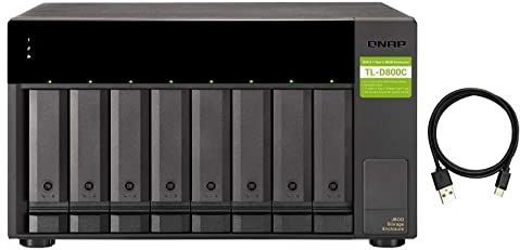 QNAP TL-D800C behuizing voor opslagstations HDD-/SSD-behuizing Zwart, Grijs 2.5/3.5 inch