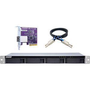 QNAP TL-R400S behuizing voor opslagstations HDD-/SSD-behuizing Zwart, Grijs 2.5/3.5