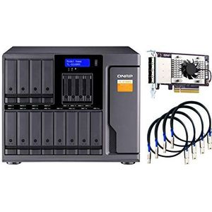 Qnap - TL-D1600S - JBOD Opslagbehuizing - Zwart - 16x 3.5-inch Schijfbaaien