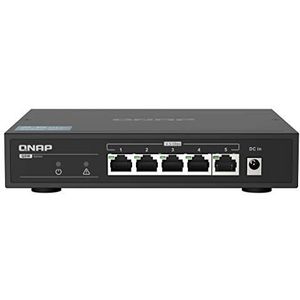 QNAP QSW-1105-5T (5 Havens), Netwerkschakelaar, Zwart