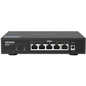 QNAP QSW-1105-5T Netwerk-Switch - Zwart - Unmanaged - Vijf 2.5GbE-poorten