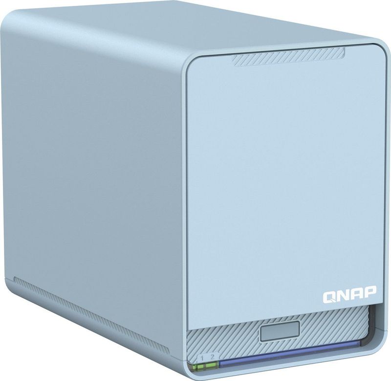 QNAP QMiroPlus-201W NAS Desktop Intel® Celeron® J4125 4 GB DDR4 0 TB QNAP Turbo System Blauw