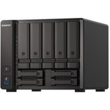 QNAP TS-H973AX NAS Tower Ryzen Embedded V1500B 8 GB DDR4 0 TB QuTS hero Zwart