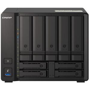 QNAP TS-H973AX NAS Tower Ryzen Embedded V1500B 8 GB DDR4 0 TB QuTS hero Zwart