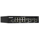 QNAP QSW-M2108R-2C netwerk-switch Managed L2 2.5G Ethernet (100/1000/2500) Power over Ethernet (PoE) Zwart