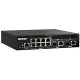 QNAP QSW-M2108R-2C netwerk-switch Managed L2 2.5G Ethernet (100/1000/2500) Power over Ethernet (PoE) Zwart
