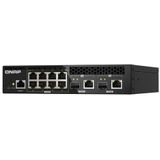 QNAP QSW-M2108R-2C netwerk-switch Managed L2 2.5G Ethernet (100/1000/2500) Power over Ethernet (PoE) Zwart