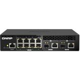 QNAP QSW-M2108R-2C netwerk-switch Managed L2 2.5G Ethernet (100/1000/2500) Power over Ethernet (PoE) Zwart