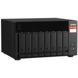 QNAP TS-873A NAS Tower Ryzen Embedded V1500B 8 GB DDR4 0 TB QNAP Turbo System Zwart