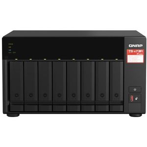 QNAP TS-873A NAS Tower Ryzen Embedded V1500B 8 GB DDR4 0 TB QNAP Turbo System Zwart