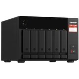 QNAP TS-673A NAS Tower Ryzen Embedded V1500B 8 GB DDR4 0 TB QNAP Turbo System Zwart