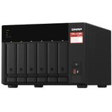 QNAP TS-673A NAS Tower Ryzen Embedded V1500B 8 GB DDR4 0 TB QNAP Turbo System Zwart