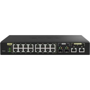 QNAP QSW-M2116P-2T2S netwerk-switch Managed L2 2.5G Ethernet Power over Ethernet (PoE) Zwart