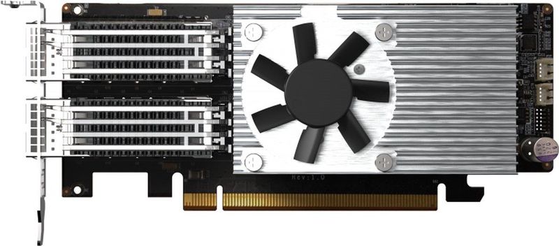 QNAP QXG-100G2SF-E810 netwerkkaart Intern Fiber 100000 Mbit/s