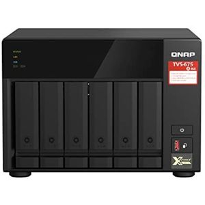 QNAP TVS-675-8G (0 TB), Netwerkopslag, Zwart