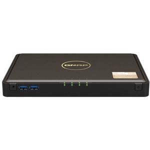 QNAP TBS-464 NAS Desktop Intel® Celeron® N5105 8 GB DDR4 0 TB QNAP Turbo System Zwart