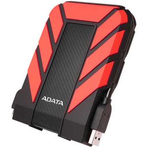 ADATA HD710 Pro - 2 TB, externe harde schijf met USB 3.2 Gen.1, IP68-beschermingsklasse, rood, duurzaam, waterdicht en stofdicht, met militaire taaihe