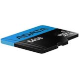 Adata Premier flashgeheugenkaart (microSDXC naar SD-adapter meegeleverd) (64 GB, microSDXC, U1, UHS-I), Geheugenkaart, Blauw