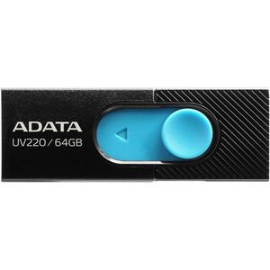 ADATA USB 2.0 Stick UV220 64GB zwart/blauw