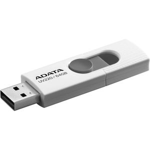 ADATA UV220 USB flash drive 64 GB USB Type-A 2.0 Grijs, Wit