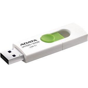 ADATA UV320 USB flash drive 64 GB USB Type-A 3.2 Gen 1 (3.1 Gen 1) Groen, Wit